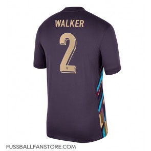 England Kyle Walker #2 Replik Auswärtstrikot EM 2024 Kurzarm